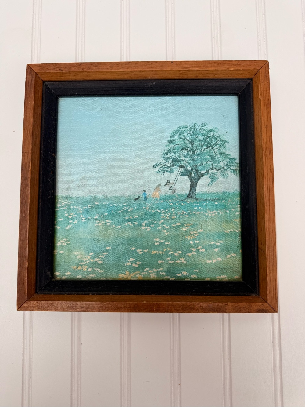 Serene Meadow Tree Artwork - Mint Green Home Art